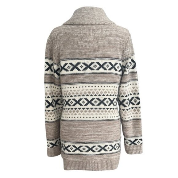 Sansara Aztek wool blend knit button up cardigan sweater. Women's size M - Picture 4 of 11